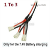 MJX Hyper Go H16 H16E H16H H16P Parts Upgrade 1-TO-3 Conver wire for 7.4V Battery charging.